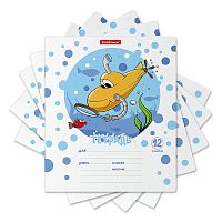 Тетрадь 12л. линейка "Funny Submarine"