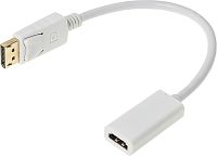 Переходник HDMI (f)/DisplayPort (m) белый