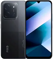 Смартфон Xiaomi Poco C85 128Gb 6Gb черный моноблок 3G 4G 2Sim 6.9" 720x1600 Android 15 50Mpix 802.11 a/b/g/n/ac NFC GPS Protect FM microSD max1024Gb