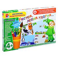 Игра развивающая "Рисуем, лепим, творим 4+"