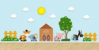 Комплексное настенное решение «Малыши на ферме»