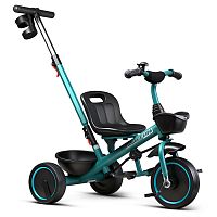 Велосипед трехколесный Rocket 107NEW, колеса резиновые10"/8", цвет зеленый