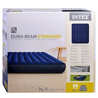 Матрас надувной Classic Downy Fiber-Tech, 183 x 203 х 25 см, 64755 INTEX не товарный вид.нарушена упаковка