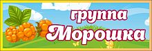 Табличка для детского сада ГРУППА МОРОШКА, 0,3*0,1м