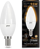 Лампа светодиодная Gauss 9.5Вт цок.:E14 свеча 220B св.свеч.бел.теп. 35-C (упак.:1шт) (103101110)