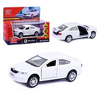 Машина металл Skoda Octavia 12 см, (двери, багаж, белый) инерц., в  коробке