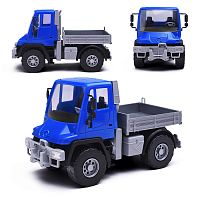 Самосвал бортовой Мерседес "Unimog U500" люкс 17,5 см. синий