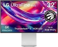 Монитор LG 31.5" 32U990A-S черный IPS LED 16:9 HDMI M/M матовая HAS Piv 2000:1 450cd 178гр/178гр 6144x3456 60Hz DP 6K USB 9.5кг