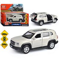 Машина металл Haval Dargo 12 см, (отк. двери, багажник, серебристый) инерц., в коробке