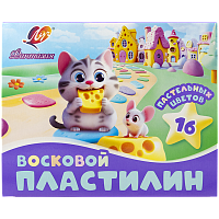Пластилин восковой 16 цв. "Фантазия"