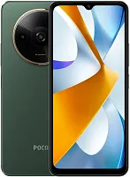 Смартфон Xiaomi Poco C61 128Gb 4Gb зеленый моноблок 3G 4G 2Sim 6.71" 720x1650 Android 14 Go 8Mpix 802.11 a/b/g/n/ac GPS GSM900/1800 GSM1900 FM A-GPS microSD max1024Gb