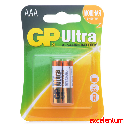 Батарейки алкалиновые GP 24AU-CR2 Ultra, LR03