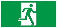 Табличка ВЫХОД ИЗ ПОМЕЩЕНИЯ, 0,3*0,15м