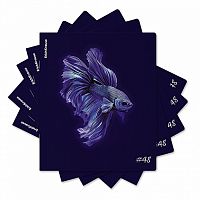 Тетрадь 48л. клетка "Indigo" ламинация soft-touch+выборочный УФ-лак