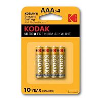 Батарейки алкалиновые Kodak Ultra Premium LR03 BL4