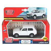 Машина металл LADA 4x4 длина 10 см. (белый) инерц.