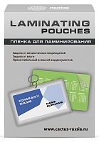 Пленка для ламинирования Cactus 125мкм (100шт) глянцевая 80x111мм  CS-LPG80111125