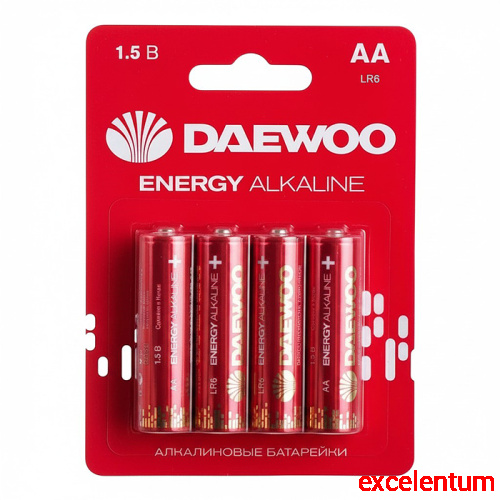 Батарейки алкалиновые DAEWOO ENERGY Alkaline LR6 BL4 Батарейки алкалиновые DAEWOO ENERGY Alkaline LR6 BL4
