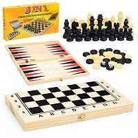 Игра 3 в 1 "Шахматы, шашки,нарды"