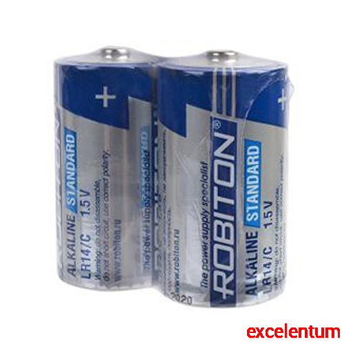Батарейки алкалиновые ROBITON STANDARD LR14 SR2 Батарейки алкалиновые ROBITON STANDARD LR14 SR2