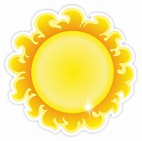 Пластиковая декорация СОЛНЫШКО, 0,25*0,25м