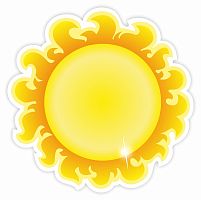 Пластиковая декорация СОЛНЫШКО, 0,25*0,25м