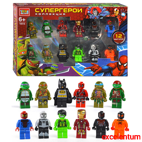 Конструктор фигурки "Супер герои" 12шт