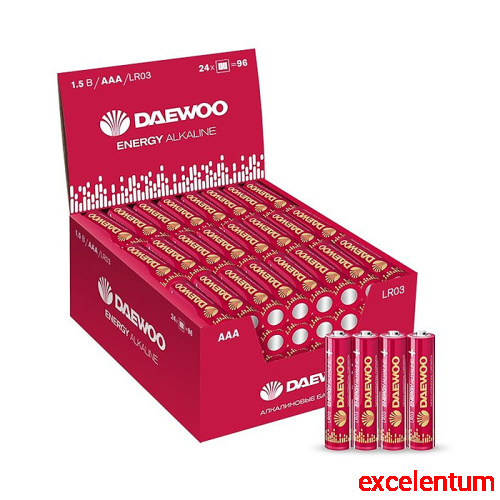Батарейки алкалиновые DAEWOO ENERGY Alkaline LR03 SR4 Батарейки алкалиновые DAEWOO ENERGY Alkaline LR03 SR4