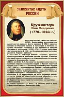 Стенд для школы ЗНАМЕНИТЫЕ КАДЕТЫ. КРУЗЕНШТЕРН, 0,4*0,6м