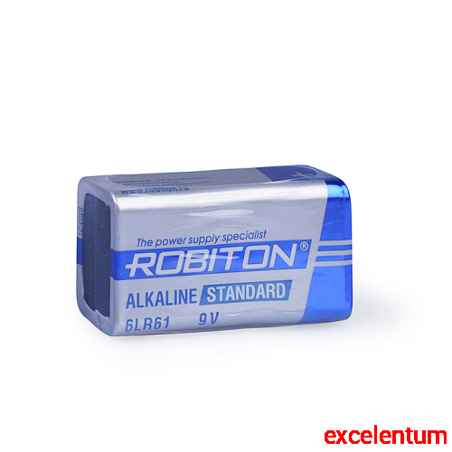 Батарейки алкалиновые ROBITON STANDARD 6LR61 9V SR1 Батарейки алкалиновые ROBITON STANDARD 6LR61 9V SR1