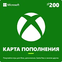 Карта оплаты пополнение игровой валюты Microsoft Xbox 200 PLN PL Xbox