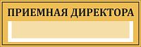 Табличка на дверь в золотом цвете ПРИЕМНАЯ ДИРЕКТОРА, 0,3*0,1м