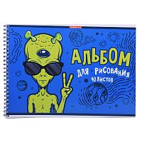 Альбом для рисования 40л "Гуманоид" А4 твин УФ лак, конгрев