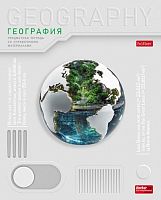Тетрадь 48л. клетка "Техно- География" А5, с интерактивн. справочн. инф. на скобе