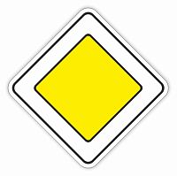 Пластиковая декорация дорожный знак ГЛАВНАЯ ДОРОГА, 0,2*0,2м