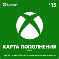 Карта оплаты пополнение игровой валюты Microsoft Xbox 15 EUR EU Xbox