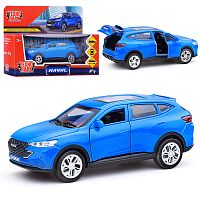 Машина металл Haval f7 12 см, (дв, багаж, синий) инерц., в коробке