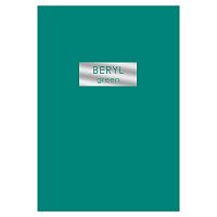 Тетрадь 48л. клетка "Beryl Green" скрепка. Обл.: мел.картон пантон. печ, ламинация soft touch,