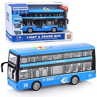 Автобус "Даблдекер" 1:16 (свет, звук) в коробке