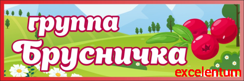Табличка для детского сада ГРУППА БРУСНИЧКА, 0,3*0,1м Табличка для детского сада ГРУППА БРУСНИЧКА, 0,3*0,1м