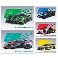 Альбом для рисования 12л "Автоспорт" А4 на скобе