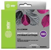 Картридж струйный Cactus CS-LC980M