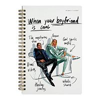 Тетрадь 60 л. клетка "When your boyfriend is..."