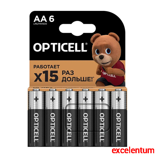 Батарейки алкалиновые OPTICELL BASIC LR6 BL6 Батарейки алкалиновые OPTICELL BASIC LR6 BL6