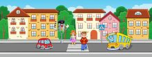 Баннер уличный ДЕТИ НА ДОРОГЕ, 4*1,5м