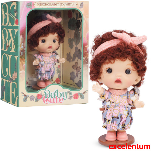 Виниловая кукла Baby Cute с бантиком, 10 см Виниловая кукла Baby Cute с бантиком, 10 см
