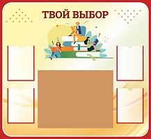 Стенд для школы ТВОЙ ВЫБОР (С красной окантовкой), 1,3*1,2м