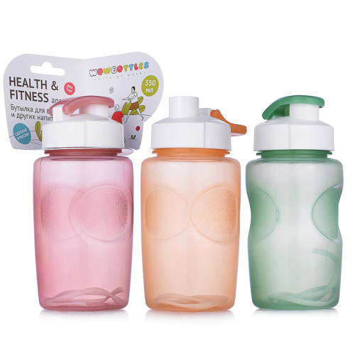 Бутылка для воды и других напитков 350 мл. "HEALTH and FITNESS" anatomic, ассорти, с ситом