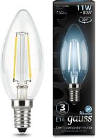 Лампа филам. Gauss Filament 11Вт цок.:E14 свеча 220B св.свеч.бел.нейт. С35 (упак.:1шт) (103801211)