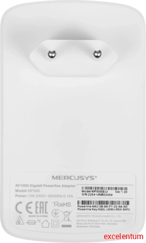 Сетевой адаптер HomePlug AV Mercusys MP500 KIT фото 3 Сетевой адаптер HomePlug AV Mercusys MP500 KIT фото 3